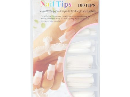 White Full Cover False Nails 100 Pack - Artificial Nails for Nail Extension and Nail Art For Discount