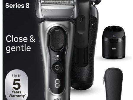 Braun Series 8 Electric Shaver for Men, 4+1 Wet & Dry Electric Razor 8567cc, Silver Discount