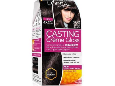 L oreal Casting Creme Gloss  -Ebony Black 200 - Semi-Permanent Hair Color Cheap