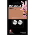 Duracell LR44 Alkaline Button Specialty Battery - 50% More Power, Pack of 2 Online Sale