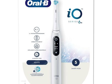 Oral-B iO 6 Electric Toothbrush with Revolutionary Magnetic Technology and Micro Vibrations - White Online Sale