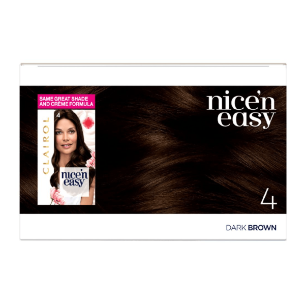 Clairol Nice N Easy Crème Natural Looking Permanent Hair Dye - 4 Dark Brown Online Sale