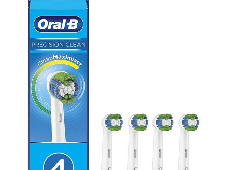 Oral-B Precision Clean 4pk Replacement Brush Heads - Round Brush Head - with CleanMaximiser Technology on Sale