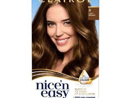 Clairol Nice N Easy Crème Natural Looking Permanent Hair Dye - 6 Light Brown Online