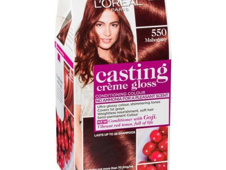 L oreal Casting Creme Gloss - Shade Mahogany 550 - Semi-Permanent Hair Color Online Hot Sale