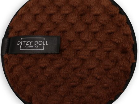 Ditzy Doll Makeup Remover Pad Brown - Reusable Facial Cleansing Pad for Gentle Makeup Removal Online now