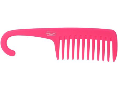 Ditzy Doll Shower Detangling Comb Hot Pink - Wide-Toothed Comb for Tangle-Free Hair in the Shower Online Sale