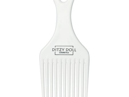 Ditzy Doll White Afro Comb - Wide-Toothed Comb for Detangling and Styling Afro Hair For Cheap