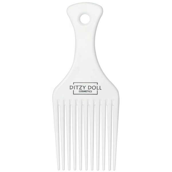 Ditzy Doll White Afro Comb - Wide-Toothed Comb for Detangling and Styling Afro Hair For Cheap