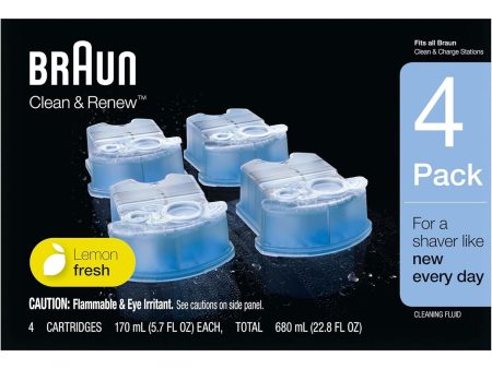 Braun Clean and Renew Refill Cartridges CCR, 4 Pack Online