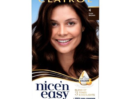 Clairol Nice N Easy Crème Natural Looking Permanent Hair Dye - 4 Dark Brown Online Sale