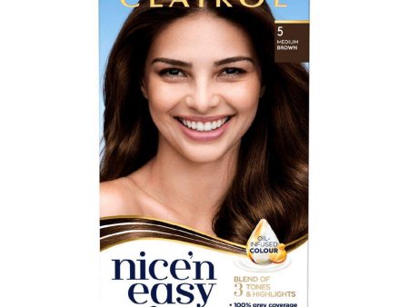 Clairol Nice N Easy Crème Natural Looking Permanent Hair Dye - 5 Medium Brown Online Hot Sale