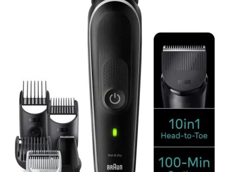 Braun 10-in-1 Style Kit Series 5 MGK5440 Beard, Body & Hair. With 100min Runtime + Pouch, Grey Fashion