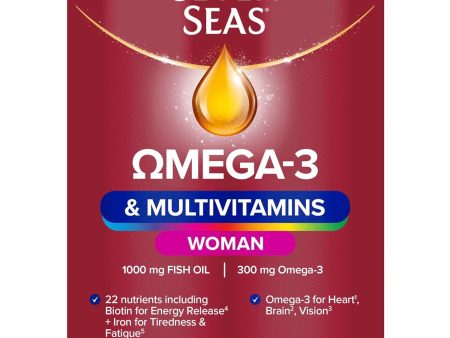 Seven Seas Omega-3 & Multivitamins Woman, With Biotin and Iron, 30-Day Duo Pack, 30 Omega-3 Capsules and 30 Multivitamin Tablets Sale