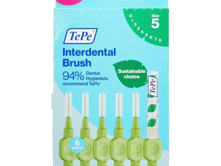 Tepe 0.8 mm Interdental Green Brushes - Pack of 6 on Sale