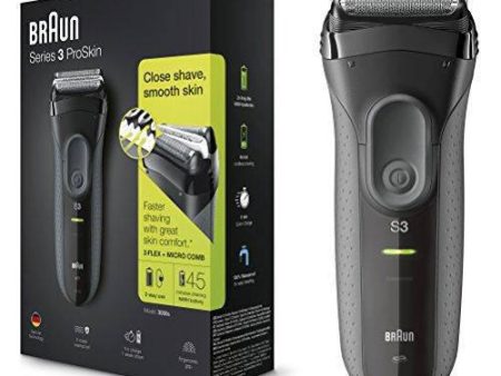 Braun Men s Series 3 ProSkin 3000s Electric Shaver w  Protection cap - Grey Fashion