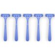 Blue Disposable Razors 5 Pack - Shaving Essentials Grooming Hygiene Men s Women s Care Online Sale