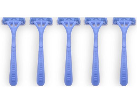 Blue Disposable Razors 5 Pack - Shaving Essentials Grooming Hygiene Men s Women s Care Online Sale