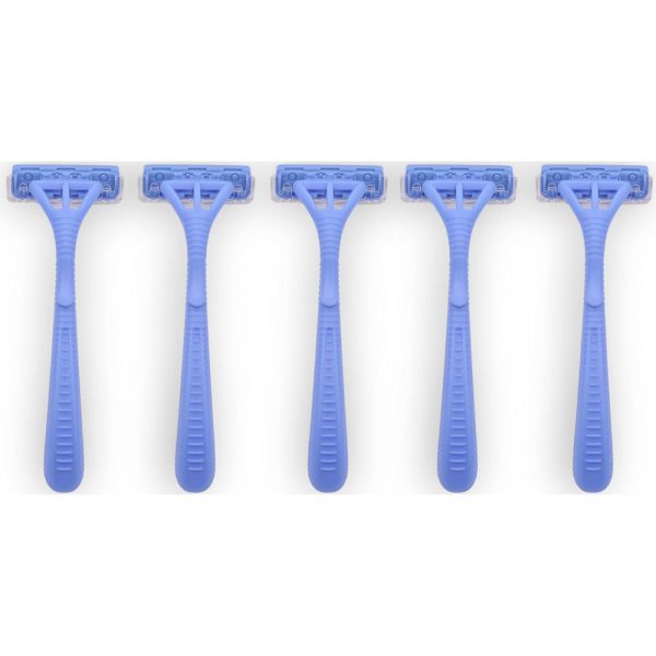 Blue Disposable Razors 5 Pack - Shaving Essentials Grooming Hygiene Men s Women s Care Online Sale