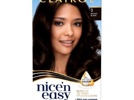 Clairol Nice N Easy Crème Natural Looking Permanent Hair Dye - 3 Brown Black Hot on Sale