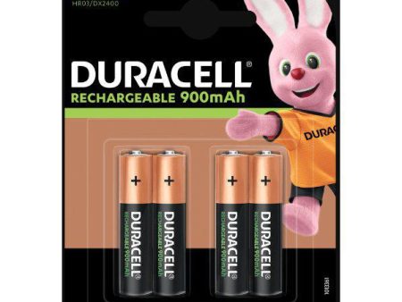 Duracell 900mAh Stay Charged Premium AAA Rechargeable Battery - Pack of 4 Online Sale