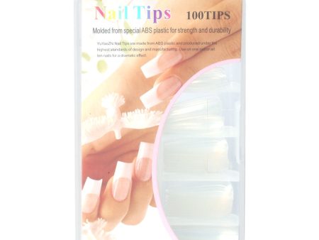 Clear Full Cover False Nails 100 Pack - Artificial Nails for Nail Extension and Nail Art on Sale