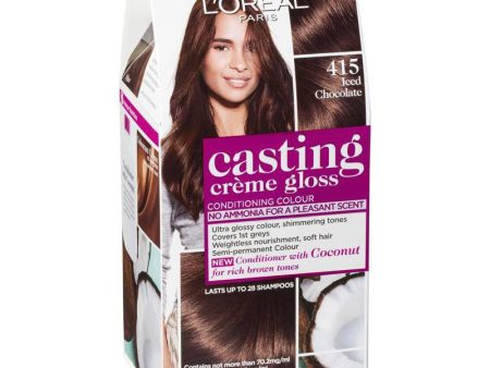 L oreal Casting Creme Gloss - Iced Chocolate 415 - Semi-Permanent Hair Color Online Hot Sale