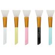 Ditzy Doll Silicone Face Mask Brush 5 Pack - Soft Applicator Brushes for Smooth and Even Facial Mask Application Supply