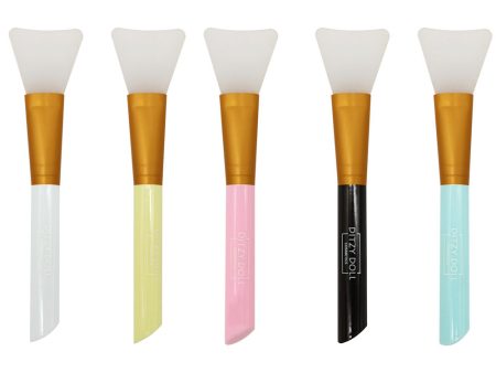 Ditzy Doll Silicone Face Mask Brush 5 Pack - Soft Applicator Brushes for Smooth and Even Facial Mask Application Supply