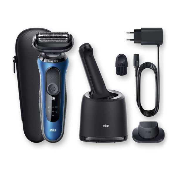 Braun Men s Series 6 60-B7200cc Wet and Dry Shaver with SmartCare Center - Blue For Sale