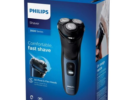 Philips S3134 51 Series 3000 Wet or Dry Electric Shaver - 5D Pivot & Flex Heads For Cheap