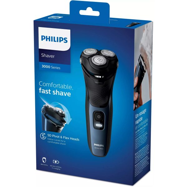 Philips S3134 51 Series 3000 Wet or Dry Electric Shaver - 5D Pivot & Flex Heads For Cheap