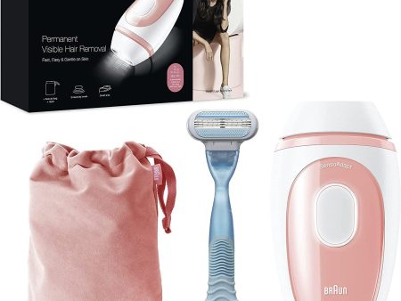 Braun IPL Silk·Expert Mini PL1014 Latest Generation IPL , Permanent Visible Hair Removal, White Pink Discount