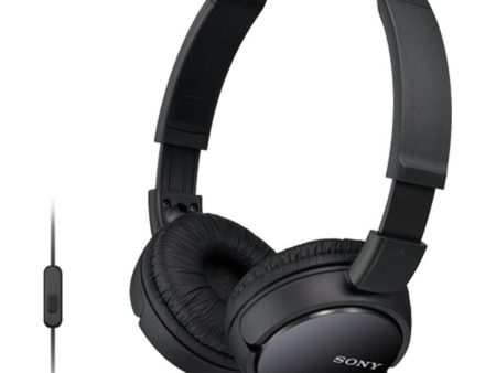 Sony MDR-ZX110AP Overhead Headphones with In-Line Control - Black Online Hot Sale