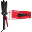 Revlon Wave Master Jumbo Waver (Three-Prong Jumbo Barrels,30 Heat Settings Up to 190°C) RVIR3056UKE, Black Supply