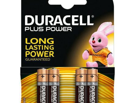 Duracell Plus Power Alkaline AAA Battery - Lasts Up to 50% Longer - Pack of 4 Cheap