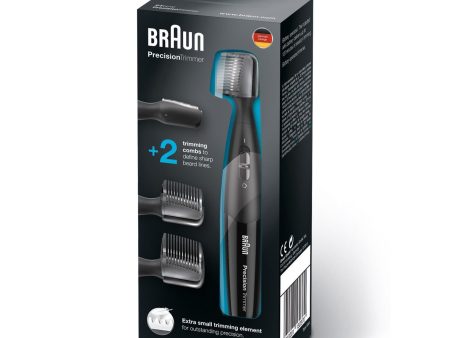 Braun Men s PT5010 Precision trimmer with 2 Combs and Trimmer Stand - Black For Sale