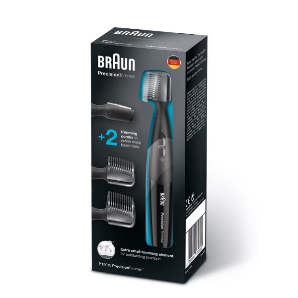 Braun Men s PT5010 Precision trimmer with 2 Combs and Trimmer Stand - Black For Sale