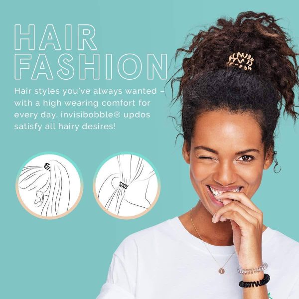 invisibobble ORIGINAL Hair Ties, Pretzel Brown, 3 Pack - Traceless, Strong Hold, Waterproof - Suitable for All Hair Types Online Hot Sale