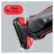 Braun Series 5 50-R1000s Wet and Dry Foil Shaver - Black & Red Online now