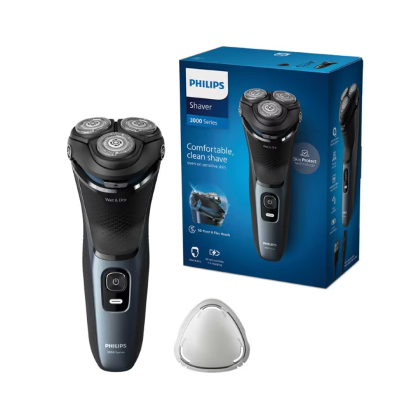 Philips S3144 00 Series 3000 Wet & Dry Electric Shaver - with 5D Flex & Pivot heads and Pop-up trimmer For Sale