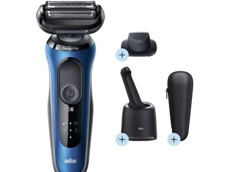 Braun Men s Series 6 60-B7200cc Wet and Dry Shaver with SmartCare Center - Blue For Sale