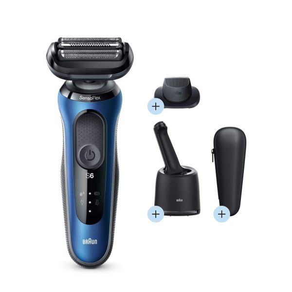 Braun Men s Series 6 60-B7200cc Wet and Dry Shaver with SmartCare Center - Blue For Sale