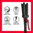 Revlon Wave Master Jumbo Waver (Three-Prong Jumbo Barrels,30 Heat Settings Up to 190°C) RVIR3056UKE, Black Supply