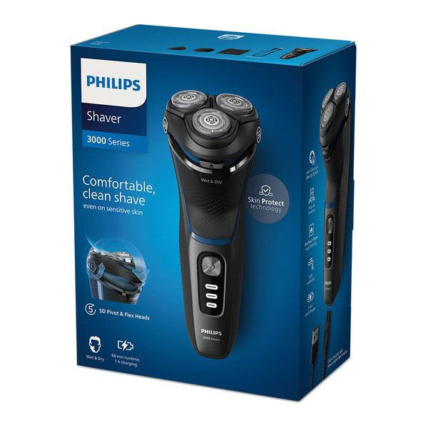 PHILIPS Series 3000 S3344 13 Wet & Dry Rotary Shaver - Dark Moon Online Hot Sale