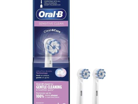 Oral-B Sensitive Clean 2pk Replacement Toothbrush Heads - Soft Bristles Online Hot Sale