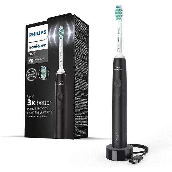 Philips Sonicare 3100 Series Sonic Electric Toothbrush with BrushSync replacement reminder (Model HX3671 14) on Sale