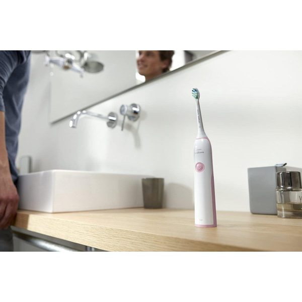 Philips Sonicare Clean Care HX3212 42 – Electric Toothbrush, Anti Plaque Defence white and pink Fashion