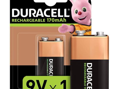 Duracell Rechargeable 9V 170 mAh Battery, Pack of 1 Hot on Sale