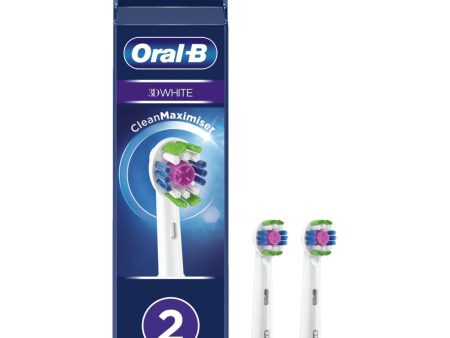 Oral-B 3D White Power Replacement Toothbrush Heads - Round Head - Pack of 2 For Cheap